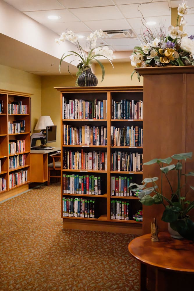 books in a library